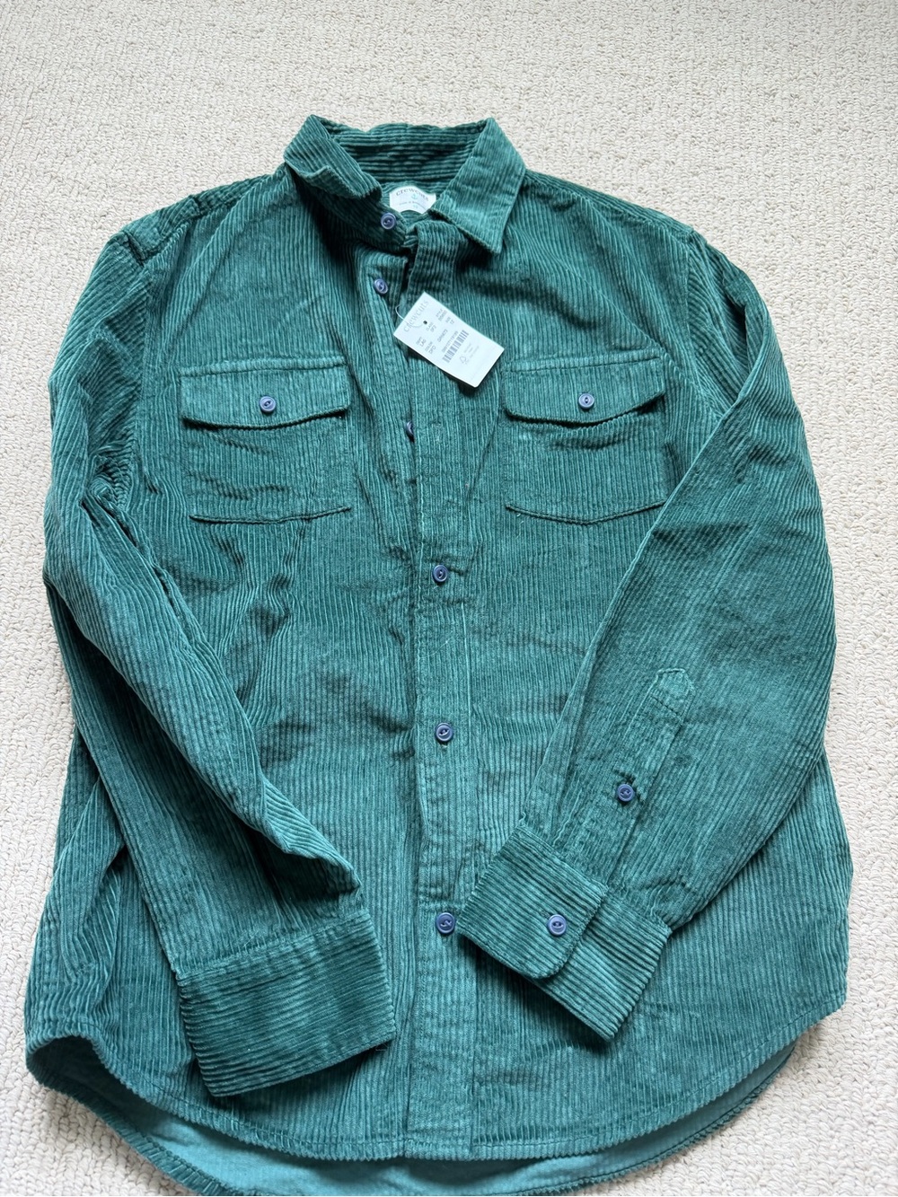 Crewcuts Green Corduroy Shirt Jacket
